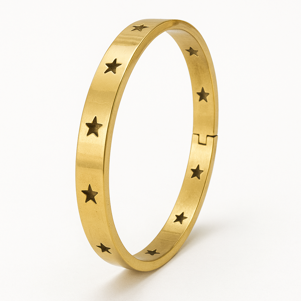 Pulseara dorada de estrellas