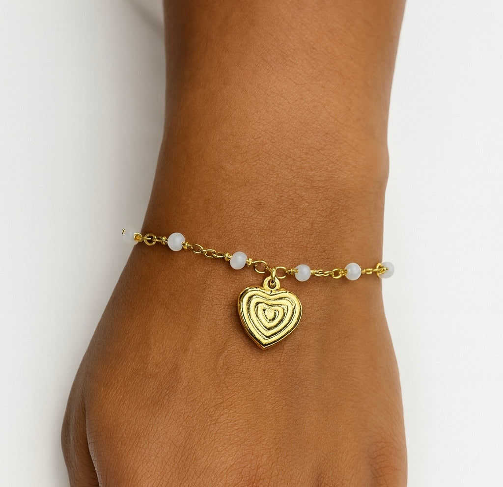 Pulsera blanca Corazon