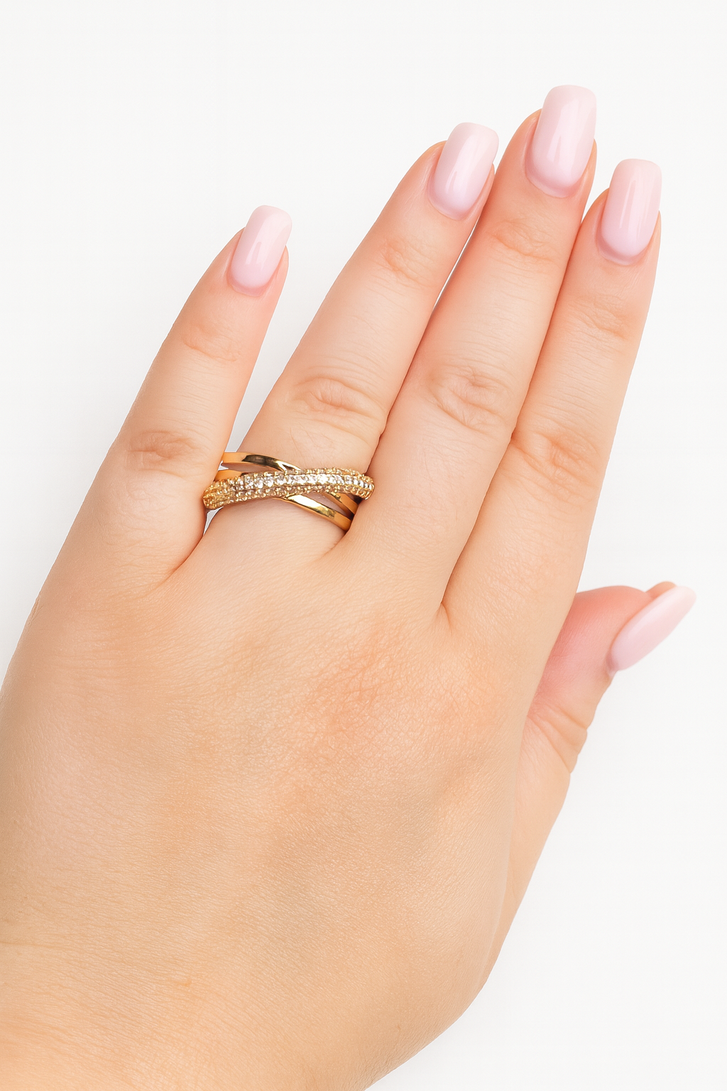 Crossed Shape Ring