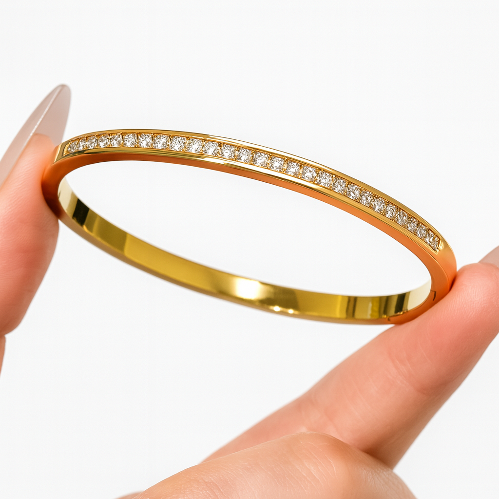Pulsera dorante con brillantes