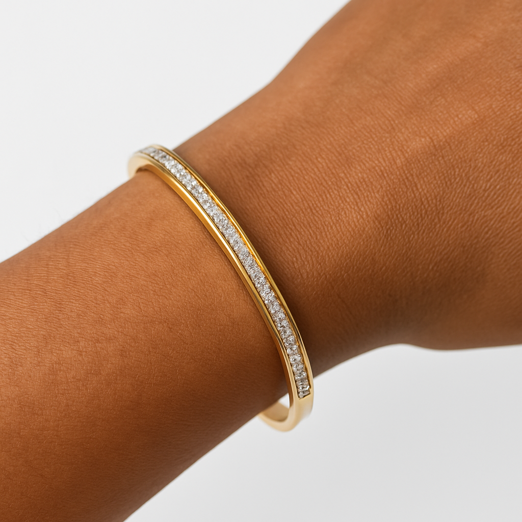 Pulsera dorante con brillantes